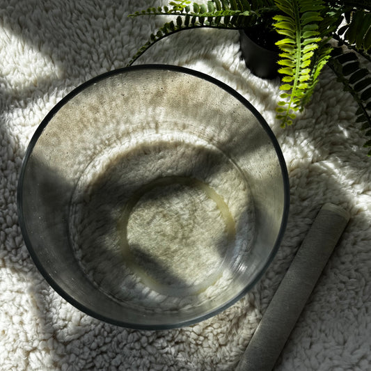 Rare Moldavite F# Crystal Tones Singing Bowl – Cosmic Heart Awakener