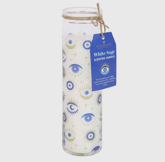 All Seeing Eye White Sage
Tube Candle